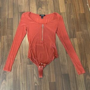 Fall orange Long sleeve body suit